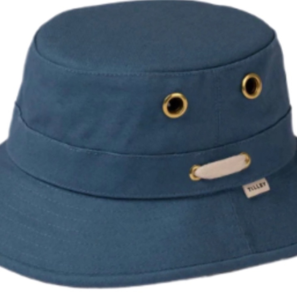 Tilley T1 Unisex Cotton Duck Bucket Hat UPF 50+ Sun Hat 7 1/4" -Iconic BLUE